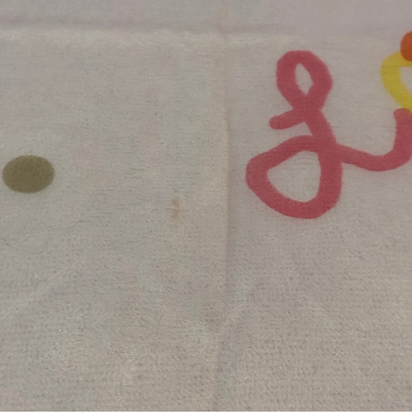 Authentic Moschino Scarf, 100% Silk, 19 1/2”Wx60”L, Pink, Olive Oyl, Love, Piece - Picture 10 of 11